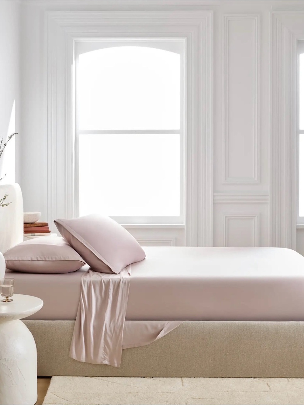 Quince Bamboo Sheet Set in Soft Blush - Picture 2 of 4